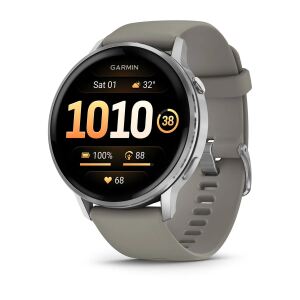 Garmin Venu 4 3,56 cm (1.4") AMOLED 45 mm Digital 454 x 454 Pixel Touchscreen Silber WLAN GPS