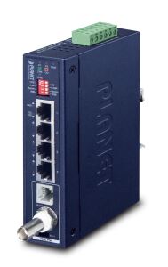 PLANET IP30 Industrial Gigabit Ethern Netzwerksender & -empfänger Blau