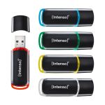 Intenso 3511595 USB-Stick 64 GB USB Typ-A 2.0 Schwarz, Rot, Grün, Transparent, Gelb, Blau