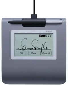 Wacom STU-430 Signature pad Grafiktablett Schwarz, Grau 2540 lpi 96 x 60 mm USB