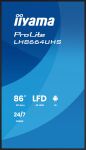 iiyama LH8664UHS-B3AG Signage-Display Digital Signage Flachbildschirm 2,17 m (85.6") WLAN 500 cd/m² 4K Ultra HD Schwarz Eingebauter Prozessor Android 24/7