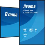 iiyama LH8664UHS-B3AG Signage-Display Digital Signage Flachbildschirm 2,17 m (85.6") WLAN 500 cd/m² 4K Ultra HD Schwarz Eingebauter Prozessor Android 24/7