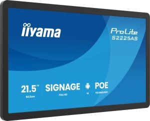 iiyama ProLite S2225AS-B1P Digital Signage Flachbildschirm 54,6 cm (21.5") LCD WLAN 500 cd/m² Full HD Schwarz Eingebauter Prozessor Android 24/7