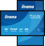 iiyama T5529AS-B1AG Signage-Display Kiosk-Design 138,7 cm (54.6") LED WLAN 450 cd/m² 4K Ultra HD Schwarz Touchscreen Eingebauter Prozessor Android 24/7