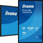 iiyama T6529AS-B1AG Signage-Display Kiosk-Design 163,8 cm (64.5") LED WLAN 420 cd/m² 4K Ultra HD Schwarz Touchscreen Eingebauter Prozessor Android 24/7