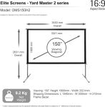 Elite Screens Outdoor 16:9 332*187cm Yard Master2   silber