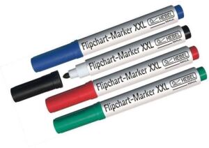 MAUL Flipchartmarker Keilspitze 3,0-6,5mm 4er Set