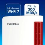 Box 7630 WLAN-Router 2.5 Gigabit Ethernet Dual-Band (2,4 GHz/5 GHz) Weiß, Rot