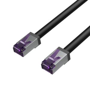 S/CONN maximum connectivity Flexline-Patchkabel cat. 6A S/FTP, hochflexibel, kurze Bauform, PIMF, 500MHz, schwarz, 1,5m