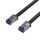 S/CONN maximum connectivity Flexline-Patchkabel cat. 6A S/FTP, hochflexibel, kurze Bauform, PIMF, 500MHz, schwarz, 1,5m