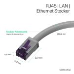 Flexline FL31-28060 Netzwerkkabel Grau 7,5 m Cat6a S/FTP...