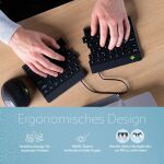 R-Go Tastatur Split   Break DE-Layout     kabellos   Schwarz