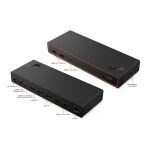 Lenovo ThinkPad USB4 Dock 5000 (with 135W Adapter) Kabelgebunden Schwarz