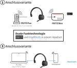 GEQUDIO GC-1 [Überarbeitete Neue Edition] DECT Headset Fritz