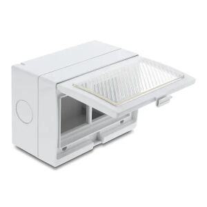 DELOCK Easy 45 Aufputzgehäuse IP55 wasserfest 4 Port