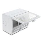 DELOCK Easy 45 Aufputzgehäuse IP55 wasserfest 4 Port