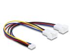 DELOCK Y-Lüfterkabel 1x Pin PWM Bu > St + 4Pin St 15cm