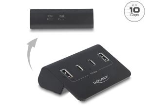 Delock USB 10 Gbps Hub mit 2 USB-C und 2 USB-A Ports