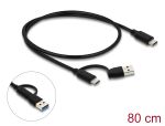 Delock USB 10 Gbps Hub mit 2 USB-C und 2 USB-A Ports
