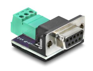 DeLOCK 91293 Kabeladapter D-Sub 9 3 pin terminal block Schwarz