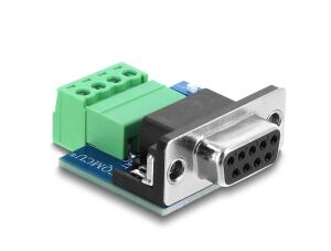 DELOCK D-Sub 9 Pin Bu > 4 Pin Terminalblock Adapter 120 Ohm
