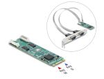 DELOCK M.2 Karte zu 2x Seriell RS-232 DB9 Standard/Low Prof.