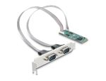DELOCK M.2 Karte zu 2x Seriell RS-232 DB9 Standard/Low Prof.