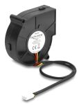 DeLOCK Radiallüfter / Lüftergebläse 12 V DC 75 x 75 x 25 mm mit 3-Pin Lüfteranschluss, schwarz
