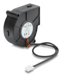 DeLOCK Radiallüfter / Lüftergebläse 12 V DC 75 x 75 x 30 mm mit 3-Pin Lüfteranschluss, schwarz