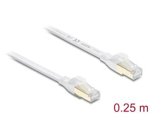 DELOCK RJ45 Flachband Patchkabel Cat.8.1 U/FTP 40Gbps, 0,25m