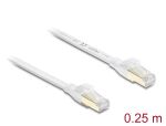 DELOCK RJ45 Flachband Patchkabel Cat.8.1 U/FTP 40Gbps, 0,25m
