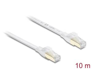 DeLOCK RJ45 Flachband Patchkabel Cat.8.1 U/FTP bis 40 Gbps 10 m weiß