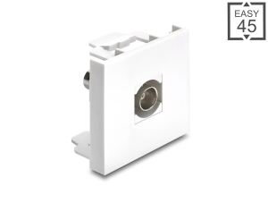 DELOCK Easy 45 Modul BNC Buchse zu BNC Buchse weiß