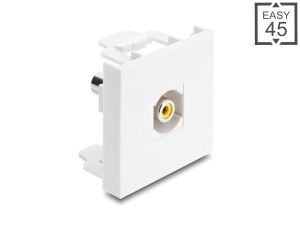 DELOCK Easy 45 Modul Cinch Buchse zu Cinch Buchse gelb/weiß