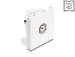 DELOCK Easy 45 Modul Cinch Buchse zu Cinch Buchse weiß/weiß