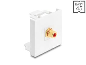 DELOCK Easy 45 Modul Cinch Buchse zu Cinch Buchse vergoldet