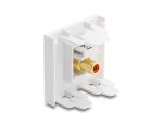 DELOCK Easy 45 Modul Cinch Buchse zu Cinch Buchse vergoldet
