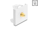 DELOCK Easy 45 Modul Cinch Buchse zu Cinch Buchse vergoldet