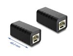 DELOCK RJ45 Kupplung CAT.6A Bu > Bu geschirmt schwarz