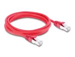 DELOCK RJ45 Netzwerkkabel Cat.6A S/FTP 2m rot
