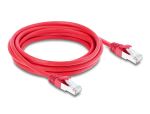 DELOCK RJ45 Netzwerkkabel Cat.6A S/FTP 3m rot