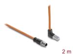 DeLOCK M12 Kabel X-kodiert 8 Pin Stecker gerade zu RJ45...
