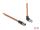 DeLOCK M12 Kabel X-kodiert 8 Pin Stecker gerade zu RJ45 Stecker nach oben gewinkelt S/FTP geschirmt 2 m orange