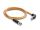 DeLOCK M12 Kabel X-kodiert 8 Pin Stecker gerade zu RJ45 Stecker nach oben gewinkelt S/FTP geschirmt 1 m orange