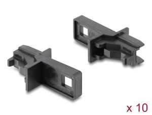 DELOCK Staubschutz für E2000 Simplex Buchse 10 Stück schwarz