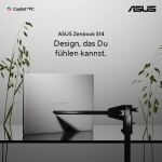 ASUS Zenbook S14 UX5406AA-SU207W Copilot+ PC Intel Core Ultra 9 386H Laptop 35,6 cm (14") Touchscreen 3K 32 GB LPDDR5x-SDRAM 1 TB SSD Wi-Fi 7 (802.11be) Windows 11 Home Deutsch Grau