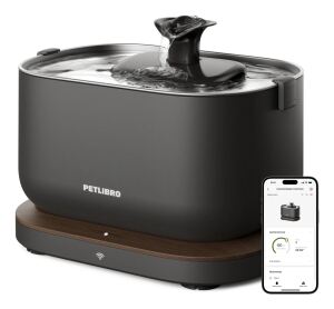 Petlibro Dockstream Smart Futter-/Wasserspender für Hunde/Katzen Acrylnitril-Butadien-Styrol (ABS), Edelstahl Schwarz Katze Automatische Haustiertränke