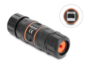 DELOCK Kabelverbinder RJ45 Bu>Bu Cat.6A M23.5x1,5mm Gewinde