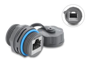 DELOCK Kabelverbinder RJ45 Bu > Bu Cat.6A M23.5x1,5mm IP68