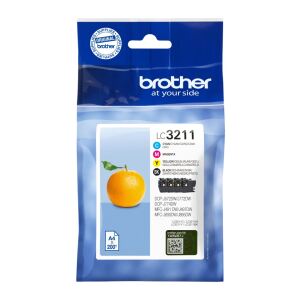 Brother LC3211VALDR Druckerpatrone 4 Stück(e) Original Schwarz, Cyan, Magenta, Gelb